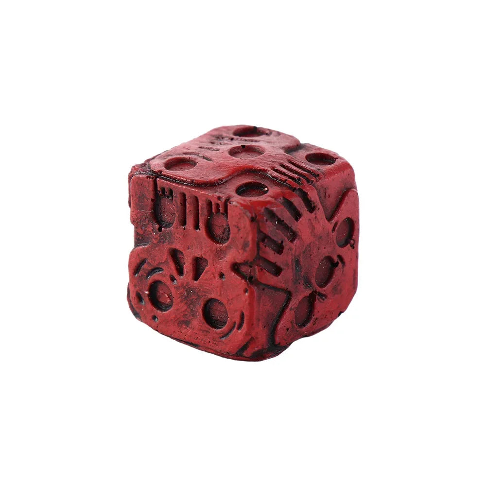Durable Skull Dice Hand Carved Wear-Resistant Skeleton Cube Dice Portable Resin Ghostly Dice Set Haunted Gaming