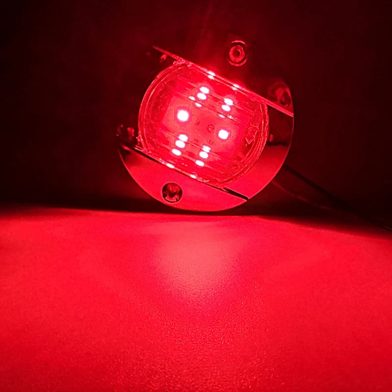 6PCS Boat Marine Lights Navigation Waterproof Marker Lamp For Truck RV Yacht Transom Anchor Stern DC 12V 6LED Stern Light