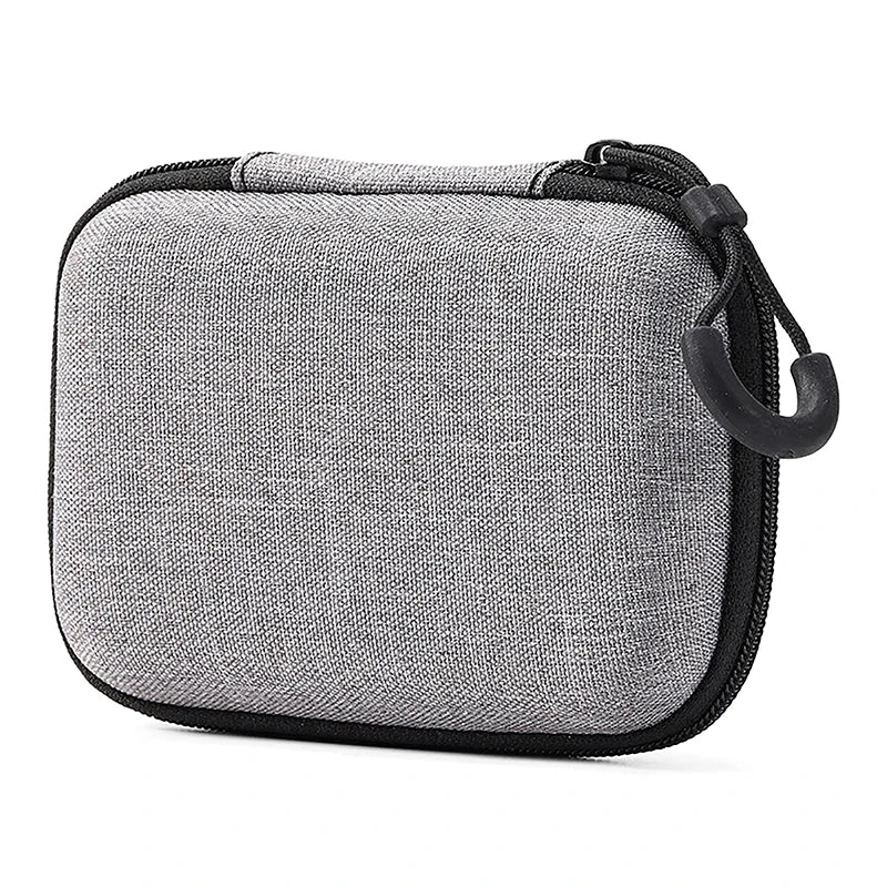 1Pc Portable Shockproof Headphone Case Earphone Bag Headset Storage Bag Hard Shell Earphone Accessories Memory Card USB Cable