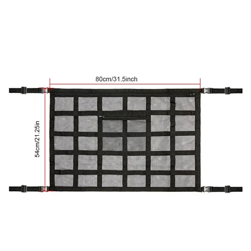 Car Camping Essentials Ceiling Cargo Net Car Ceiling Cargo Net Pocket Cargo Net For SUV Load Bearing Car Truck SUV Road Trip