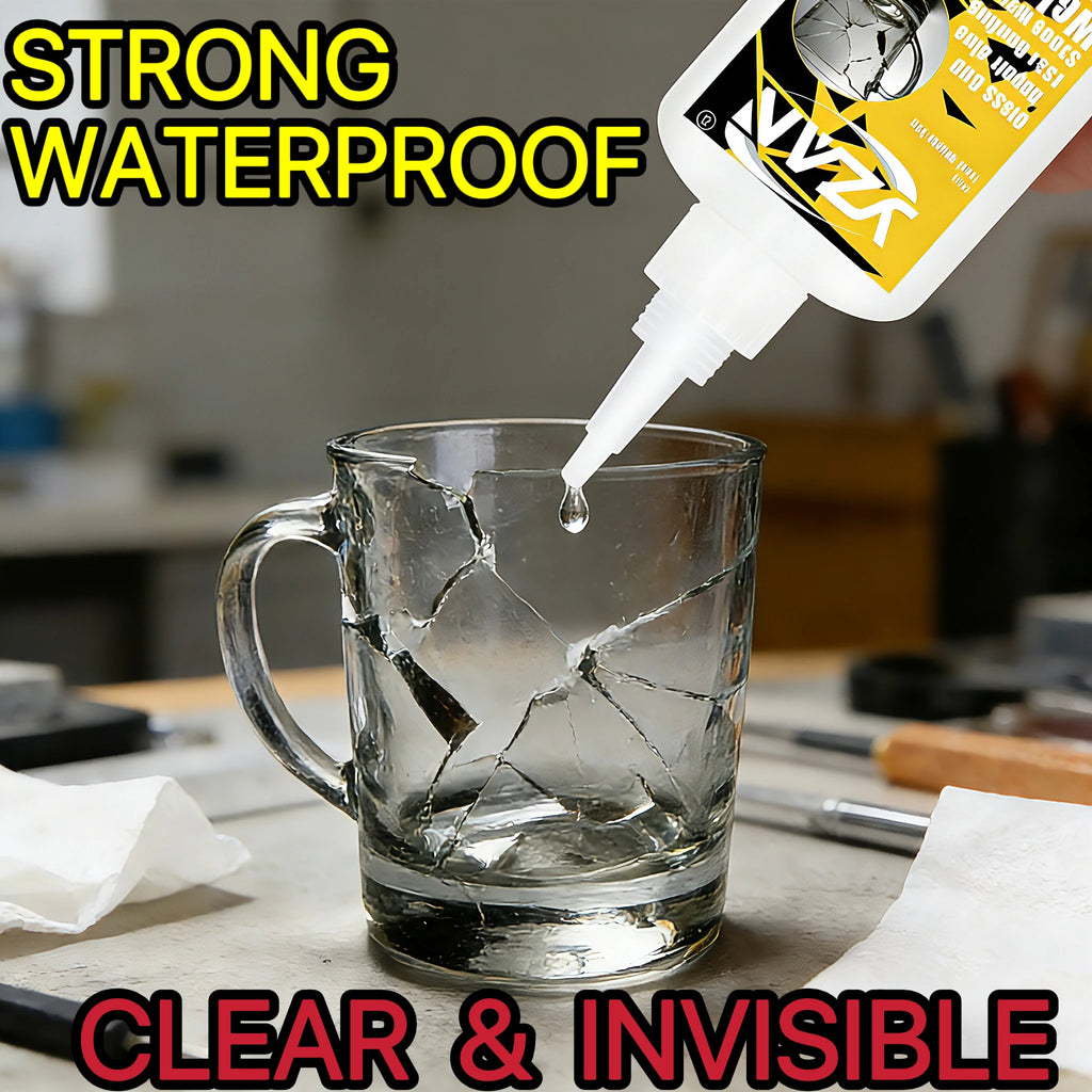 Glass Glue Clear Waterproof Strong Crack Repair Adhesive for Drinking Cup Wine Glass Mug Vase Glassware DIY Glass Craft Ornament