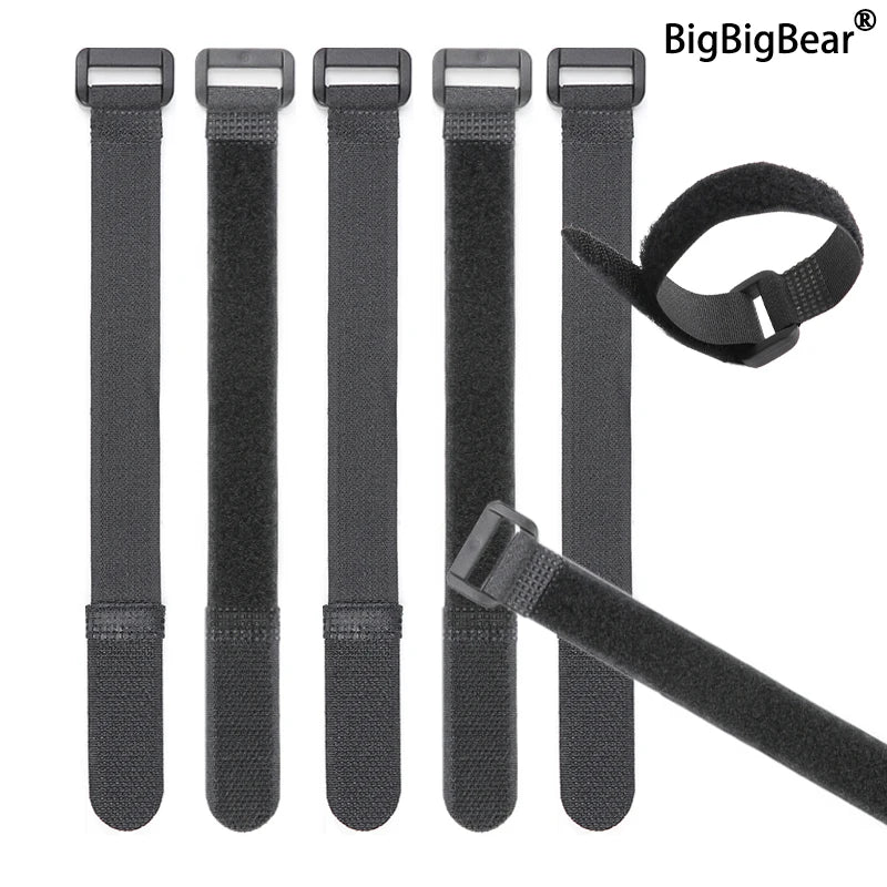 5~300pcs Cable Ties Nylon Reusable Self Adhesive Width 20mm Strap Reverse Buckle Line Wire Organizer Hook Loop Bundle Fastener