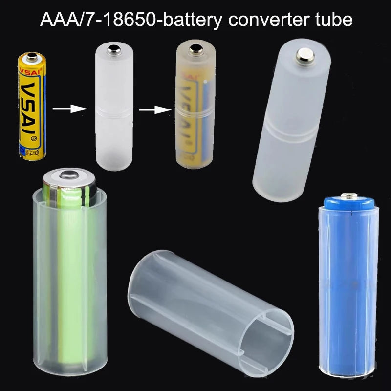 Battery conversion tube AAA/7 conversion AA/5,18650 conversion 21700/26650 battery conversion cartridge conversion box