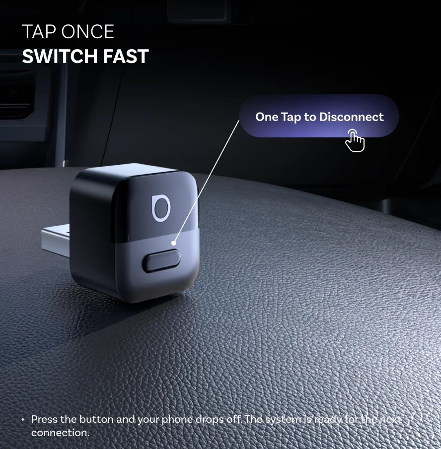 Ottocast Mini Pico 2in1 Wireless CarPlay Dongle Wireless Android Auto Adapter 5.0 Wifi Plug and Play for 98% of the Cars