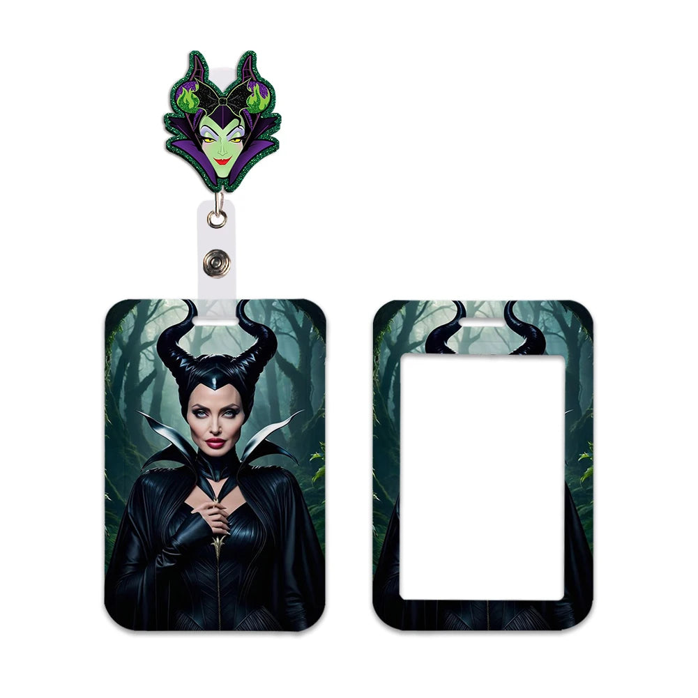 Disney Villains ID Badge Holder Neck Strap Pendant Door Card Holders Lanyards Girls Lanyard Student Kids Credential Holder