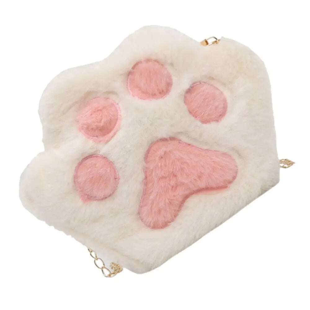 Fashion Crossbody Handbag Sweet Chain Messenger Bag  Bear Bag Shoulder Bag Cat Paw