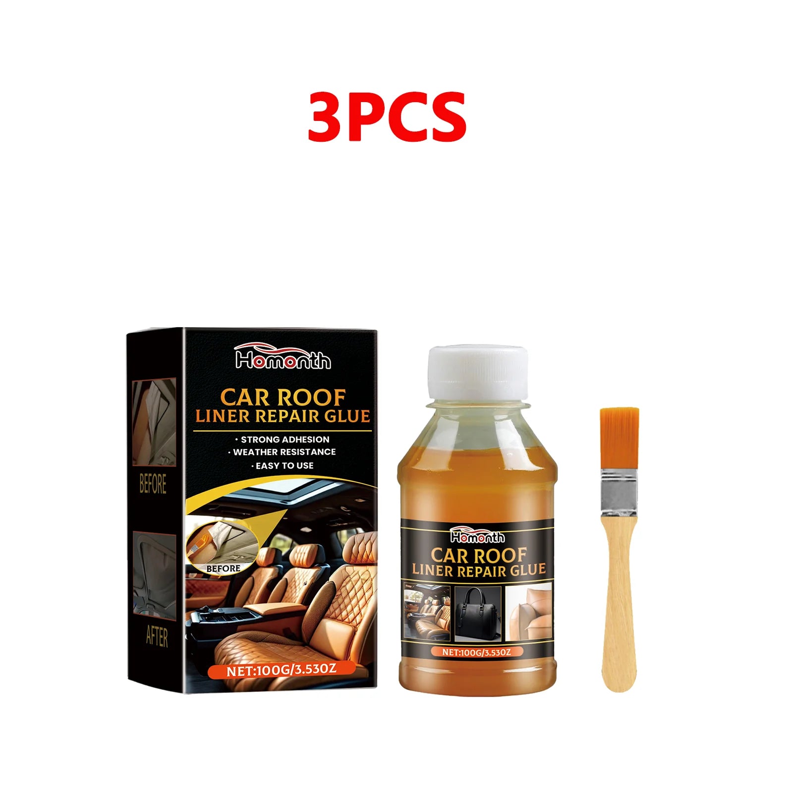 Car Headliner Adhesive Glue High Temperature Resistant Glue for Fabric Foam Fast Drying Strong Bond for Roof Lining Visor 100g