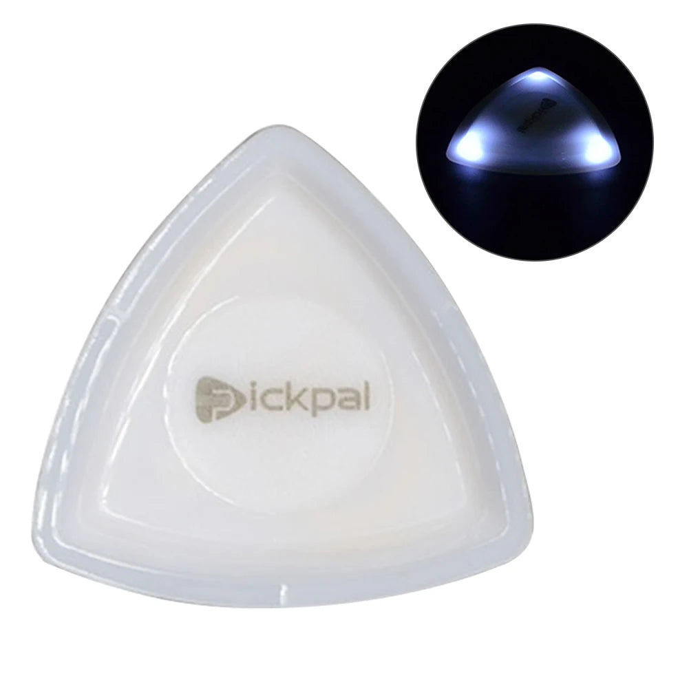 LED Luminous Guitar Pick ABS Electric Guitar Pick with High-Sensitivity LED Light Non-Slip for Bass Electric Guitarists
