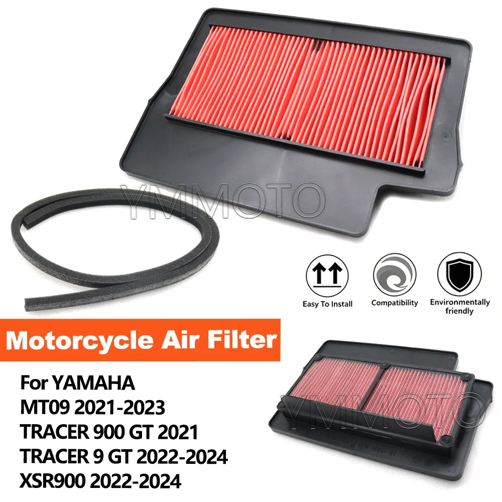 Motocycle Air Filter Cleaner Drive Element Intake Cleaner For YAMAHA MT09 2021-2023 TRACER 900 GT 2021 TRACER 9 GT 2022-2024