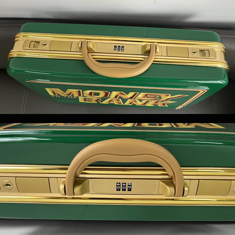 Championship Contract Case Money in The Bank Replica Green Briefcase Collectible Gift Wrestling Merchandise
