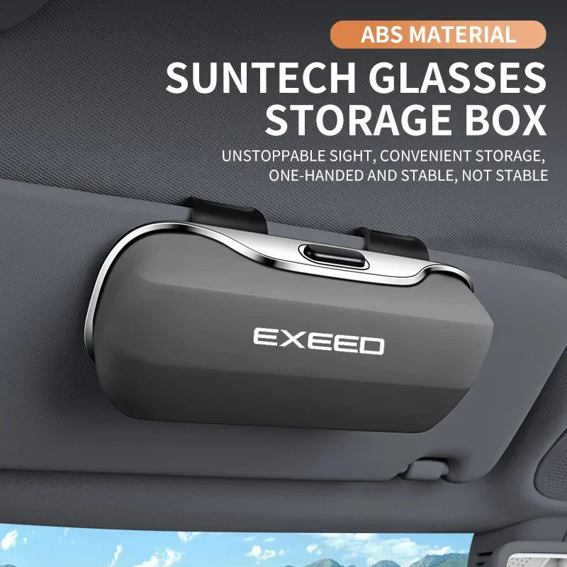 For Chery Exeed LX VX TXL RX Sterra ES ET ET I PHEV Key Accessories: Car Sun Visor Sunglasses Car Glasses Case Glasses Holder