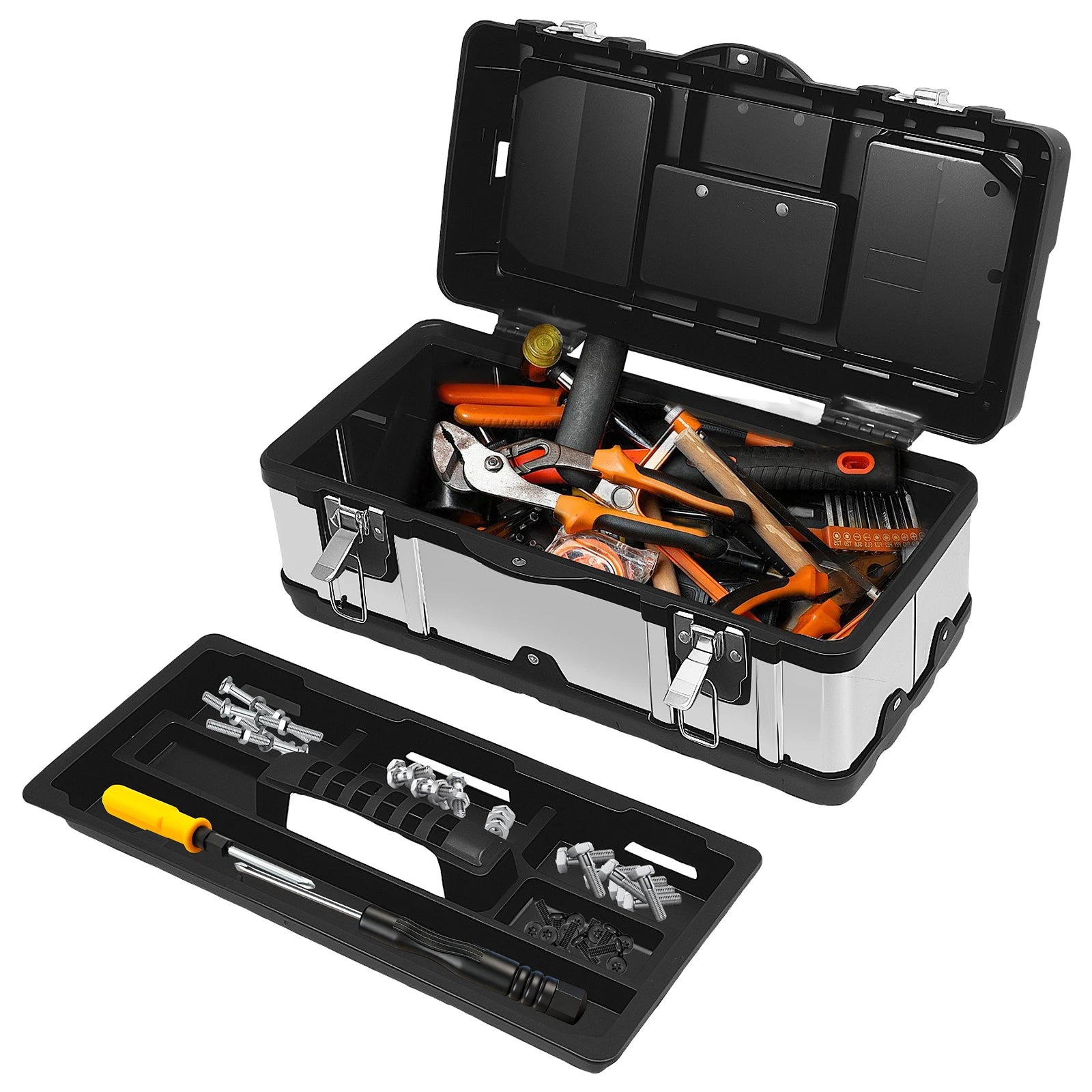 Aluminum Tool Box Portable Equipment Toolbox Waterproof Hard Case Box Instrument Safety Case Tool Storage Box Suitcase Briefcase