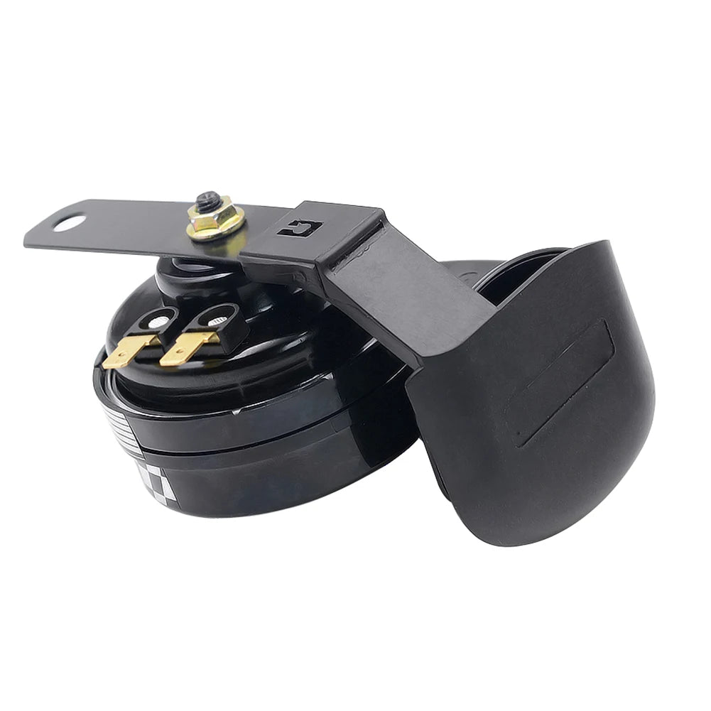 12V Motorcycle Horn 130dB 510hz Electric Snail Horn Single-tone Super Loud Warning Sound Waterproof for Motorbike Car Truck
