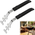 Heat-resistant grill grate lifters for Enders cast-iron grates (set of 2); anti-scald design with non-slip handle