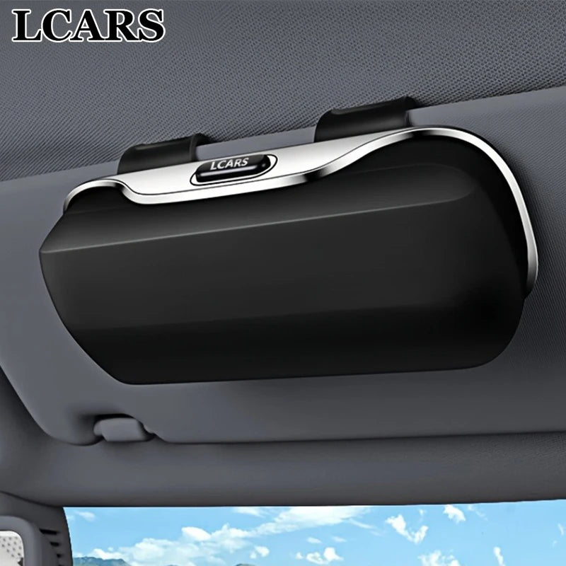 Car-Mounted Eyeglass Case Sunglasses Holder Driver Co-Pilot Storage Box Eyewear Frame Sunshade Board Accessory