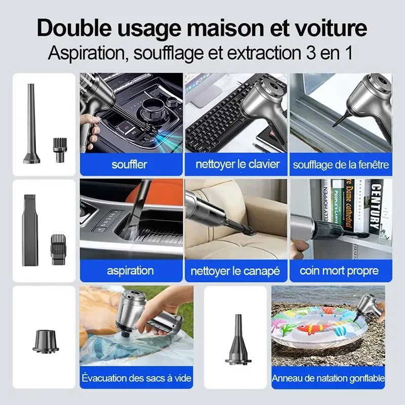 Car Vacuum Cleaner Wireless Vacuum Cleaner Duster Handheld Vacuum Pump For Home Portable Cordless Strong Suction Car Cleaner