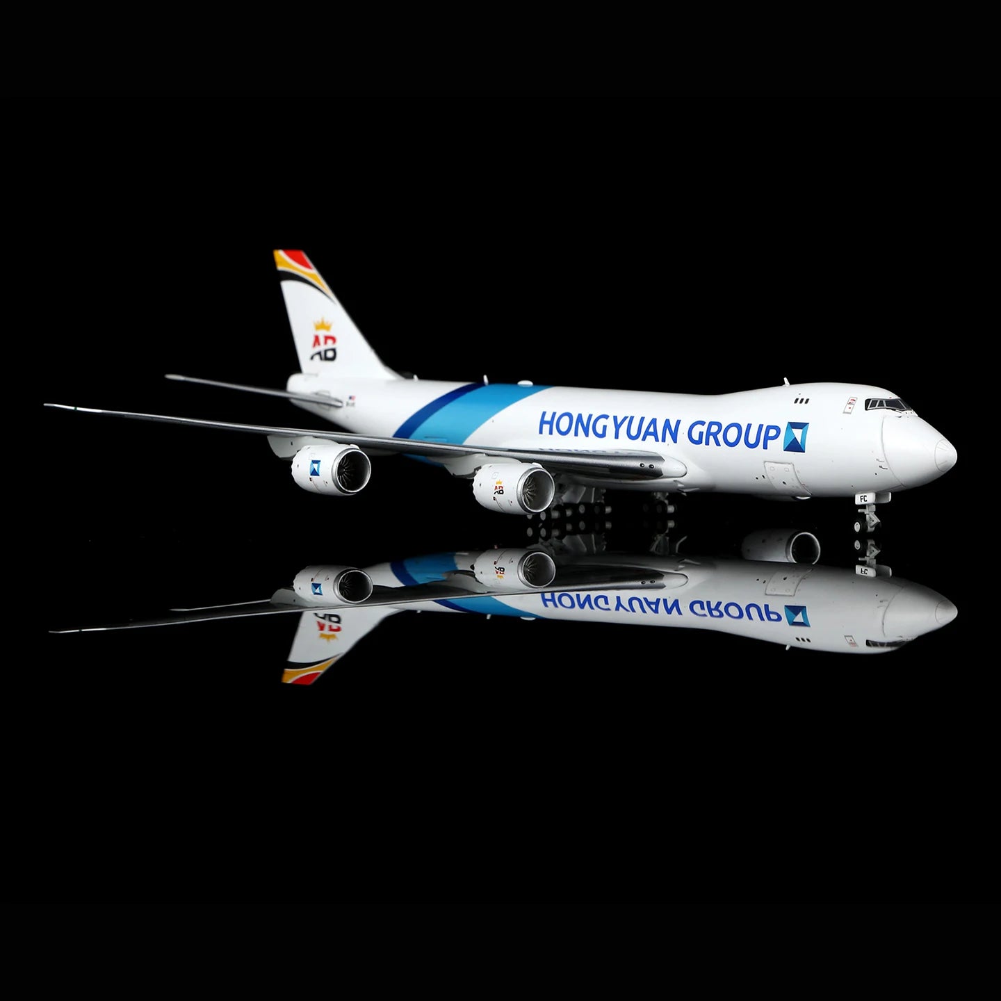 B633001 Alloy Collectible Plane Gift HX Models 1:400 Air Belgium Hongyuan Group Boeing B747-8F Diecast Aircraft Jet Model OE-LFC