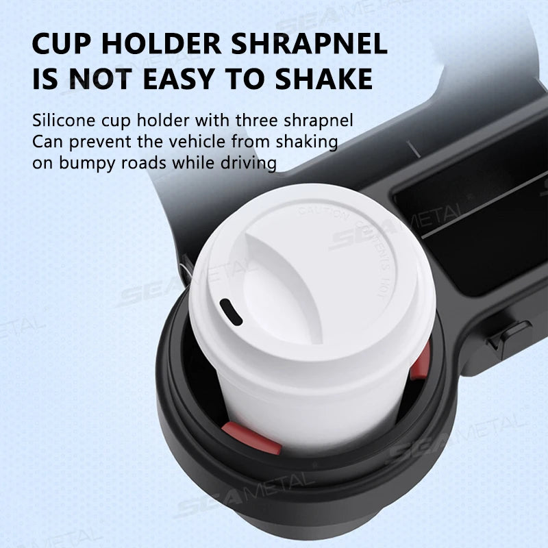 BLALION Car Cup Stand Phone Holder Mount Tray Side Door Window Storage Barrel Pocket Hanging Storage Rack Interior Accessories