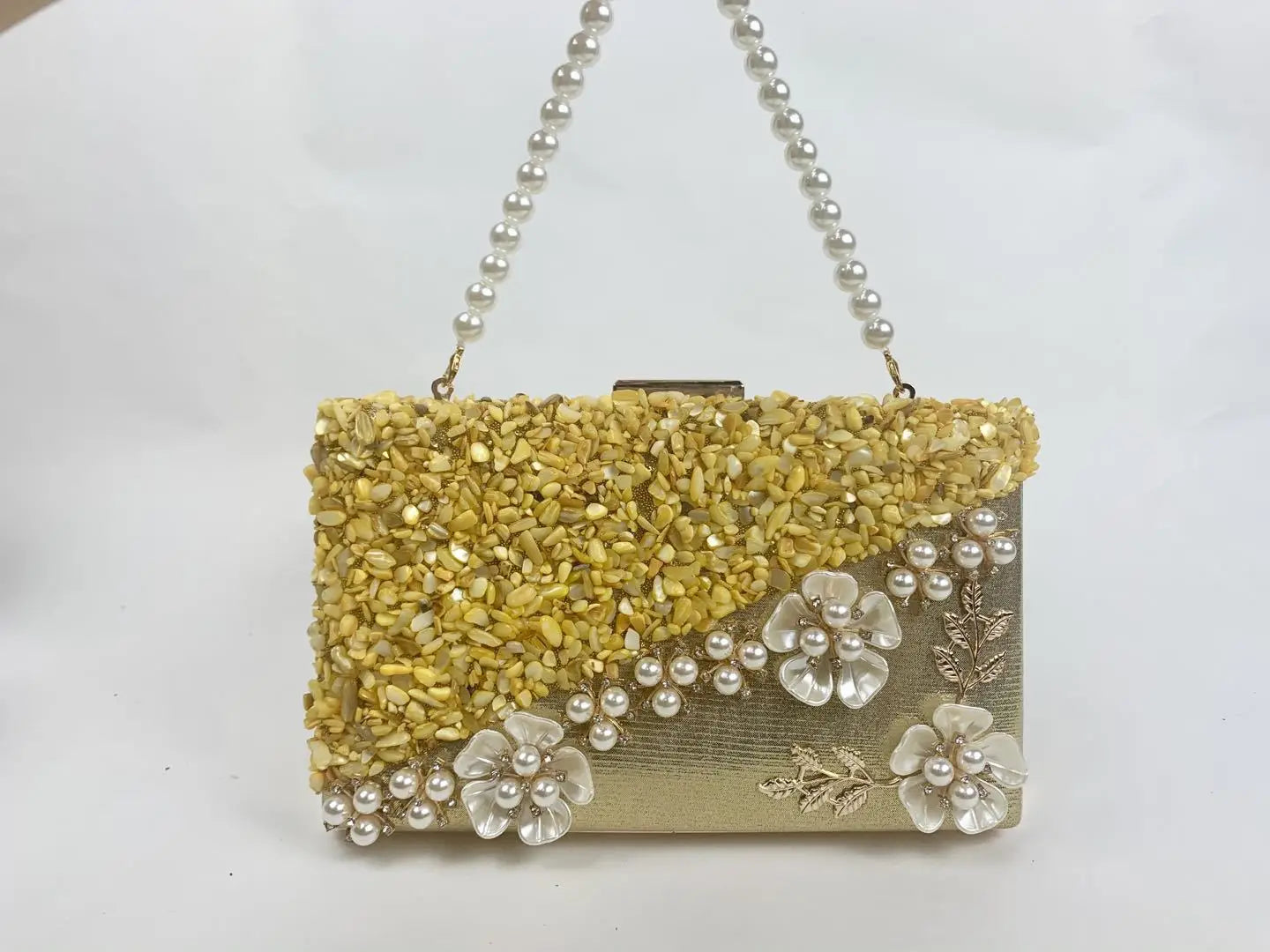 Sweet Pink Handbags Women Flower Clutch Evening Bags Luxury Wedding Purses Bridal Maid Prom Party Hand Bag Beading Pearl Purses
