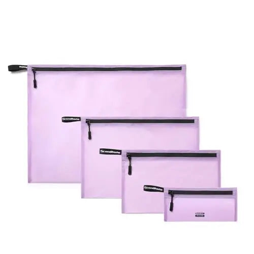 4Pcs Ultralight Packing Organizer Bags Set, Water-Resistant Nylon Zipper Pouches, 4 Sizes for Travel Luggage Clothes Toiletries