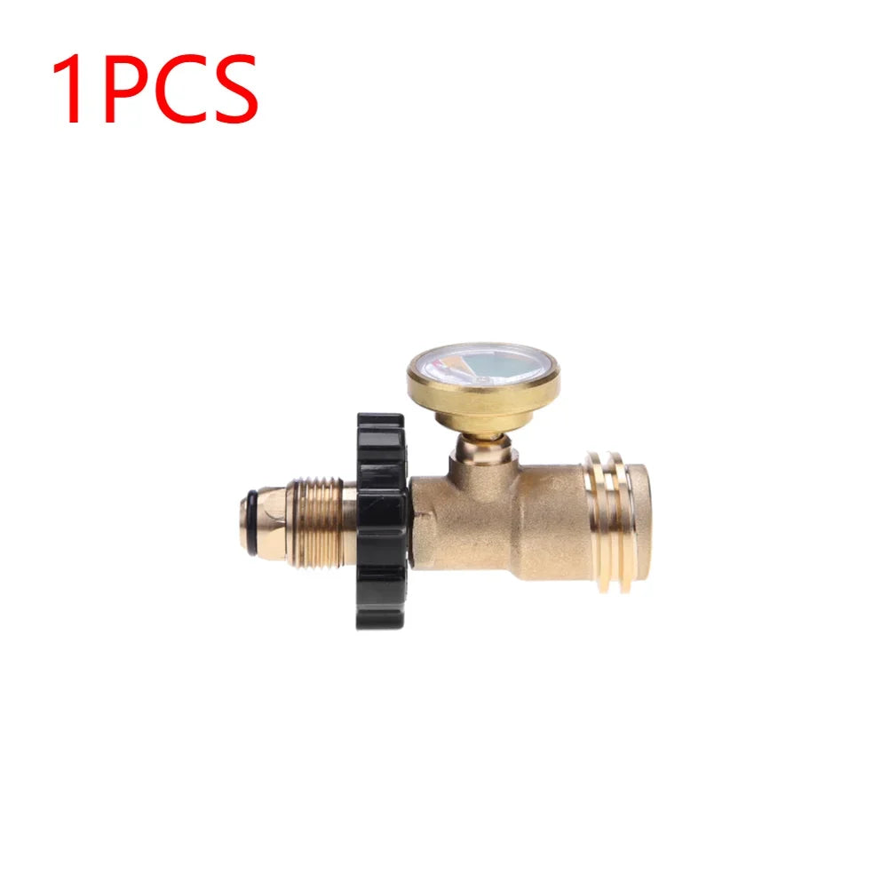 Universal BBQ Gas Propane Pressure Gauge Tank RV Pressure Gauge Level Indicator for Outdoor BBQ Accessories