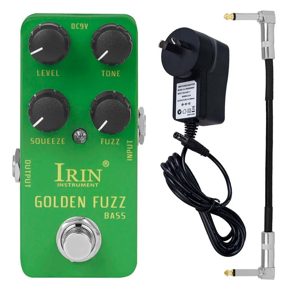 IRIN RS-20 Electric Guitar Effect Golden Fuzz Bass Effect Pedal True Bypass Mini Single Guitar Pedal Guitar Accessories & Parts