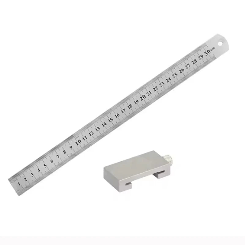 Woodworking Steel Ruler, Straight Ruler Gauge Positioning Woodworking Square A Square Measuring Mark for a Stop Block