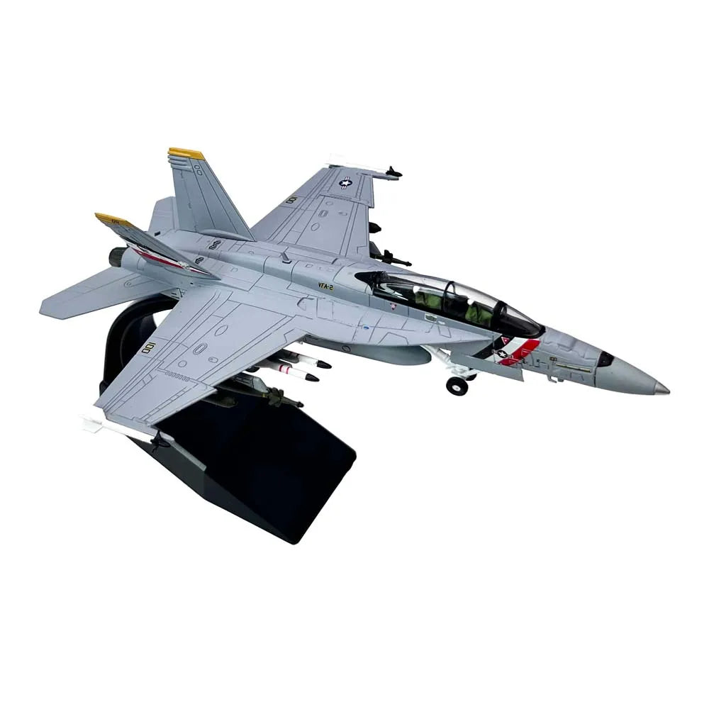 1/100 Scale US F18 F/A-18F Super Hornet VFA-2 Fighter Jet Airplane Aircraft Metal Military Plane  Model Collection