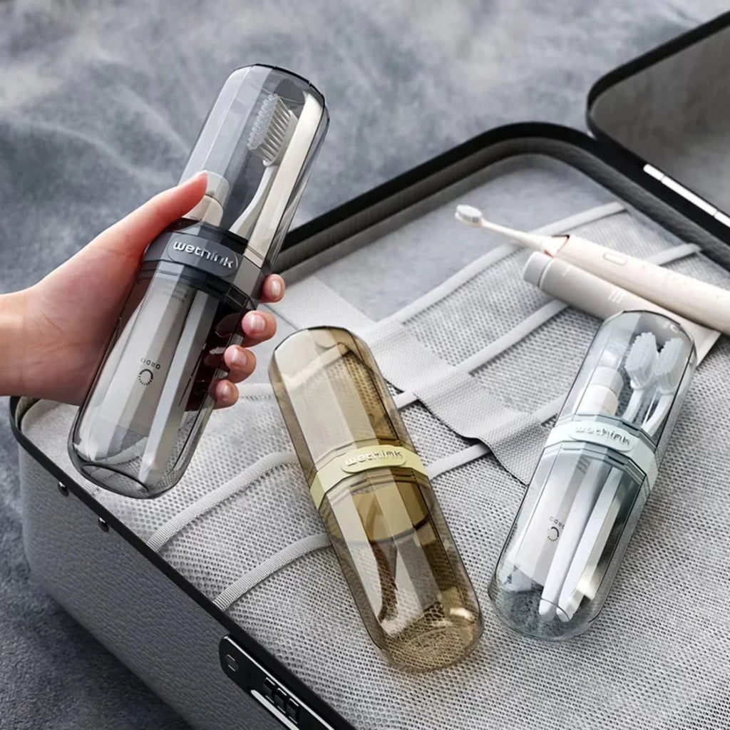 Toothbrush Containers Transparent Portable Toothbrush Toothpaste Case Family Travel Outdoor Business Trip Acessories Storage Box