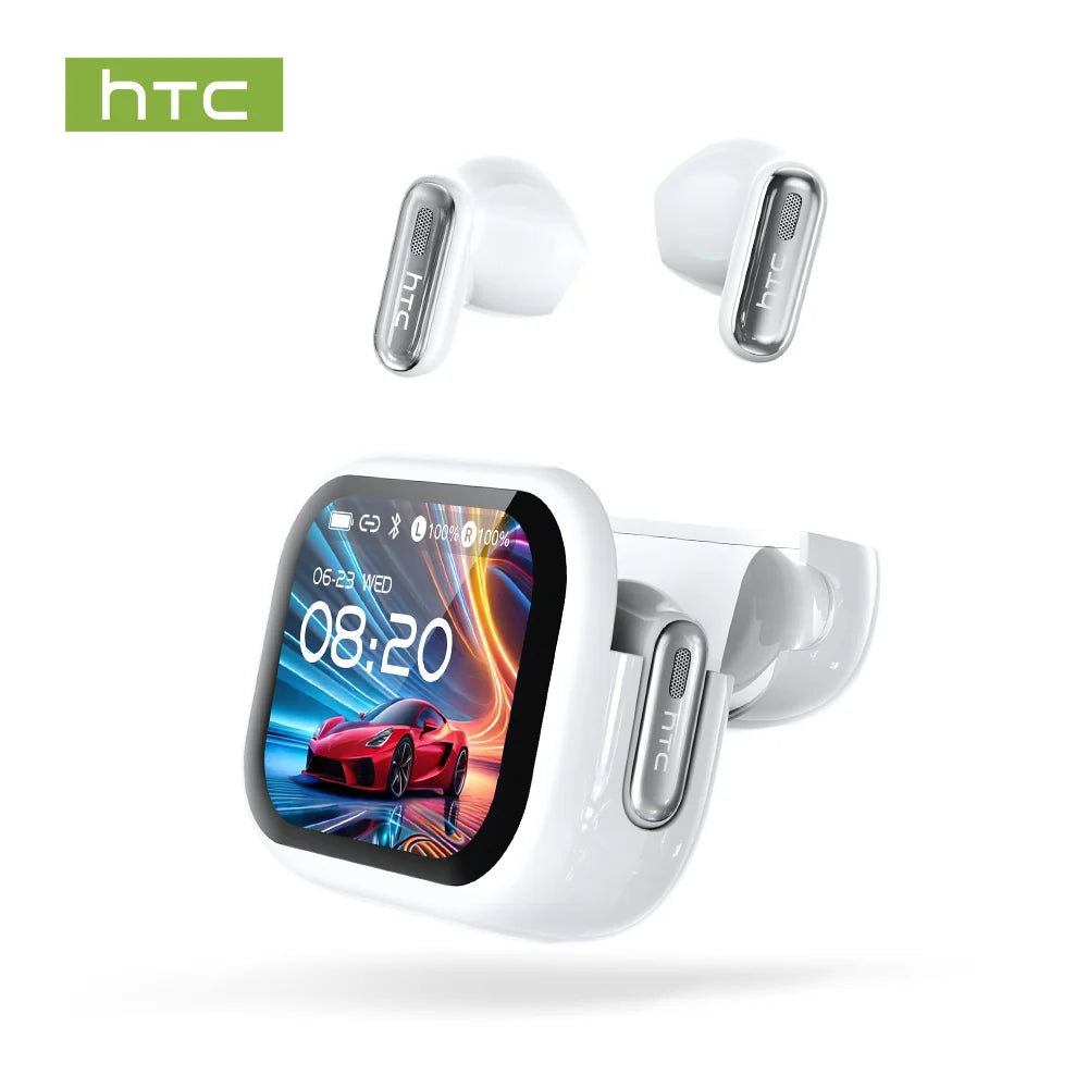 AI Translate Earphone Bluetooth HTC NE68 TWS Earbuds Smart LED Screen HiFi Sound Quality Noise Cancellation Sports Gaming Choice