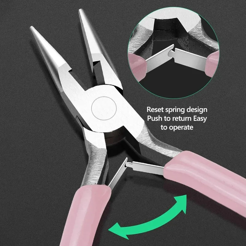 8 Style Jewelry Pliers Tools & Equipment Kit Long Needle Round Nose Cutting Wire Pliers for DIY Jewelry Making Tool Accessories