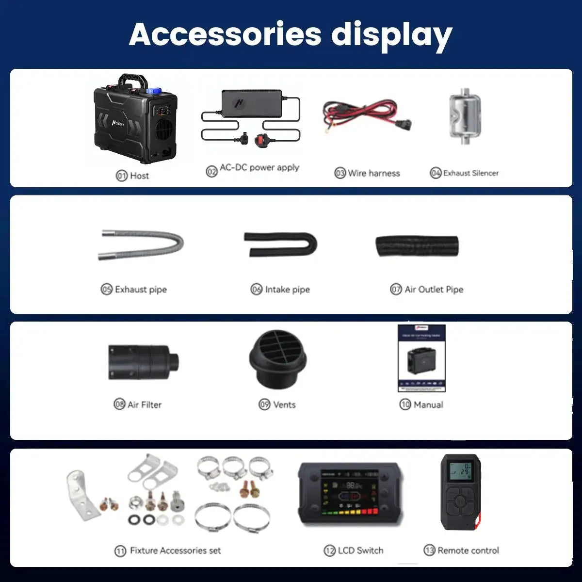 Hcalory TB2S+ 8KW Diesel Heater 6L Toolbox 2S Plus Portable Diesel Air Heater All in One 110/12/24V with App Control, Automatic Start and Stop Altitude Mode Functions for RV Garage Camper Fishing