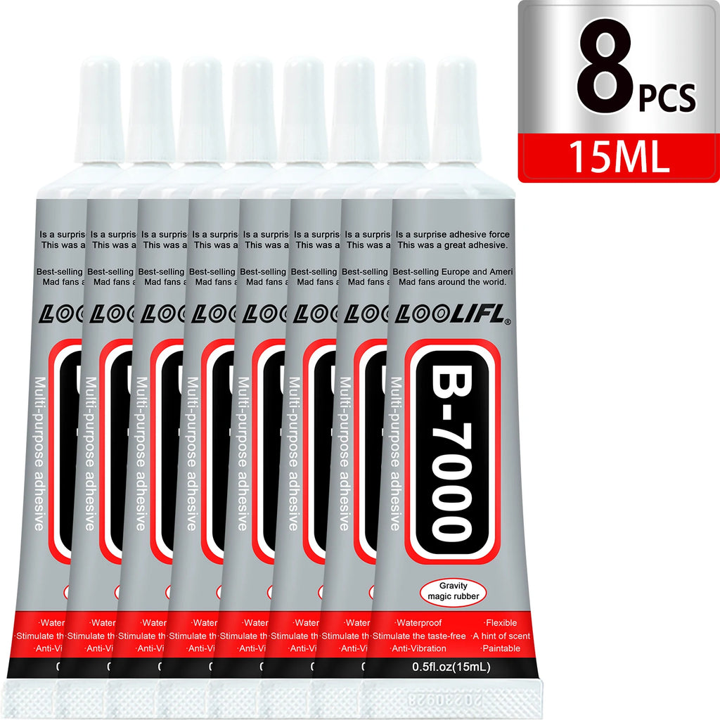 Loolifl B-7000 15/25/50/110Mltransparent Phone Screen Repair Glue Universal Glass Plastic DIY Adhesive with Precision Applicator