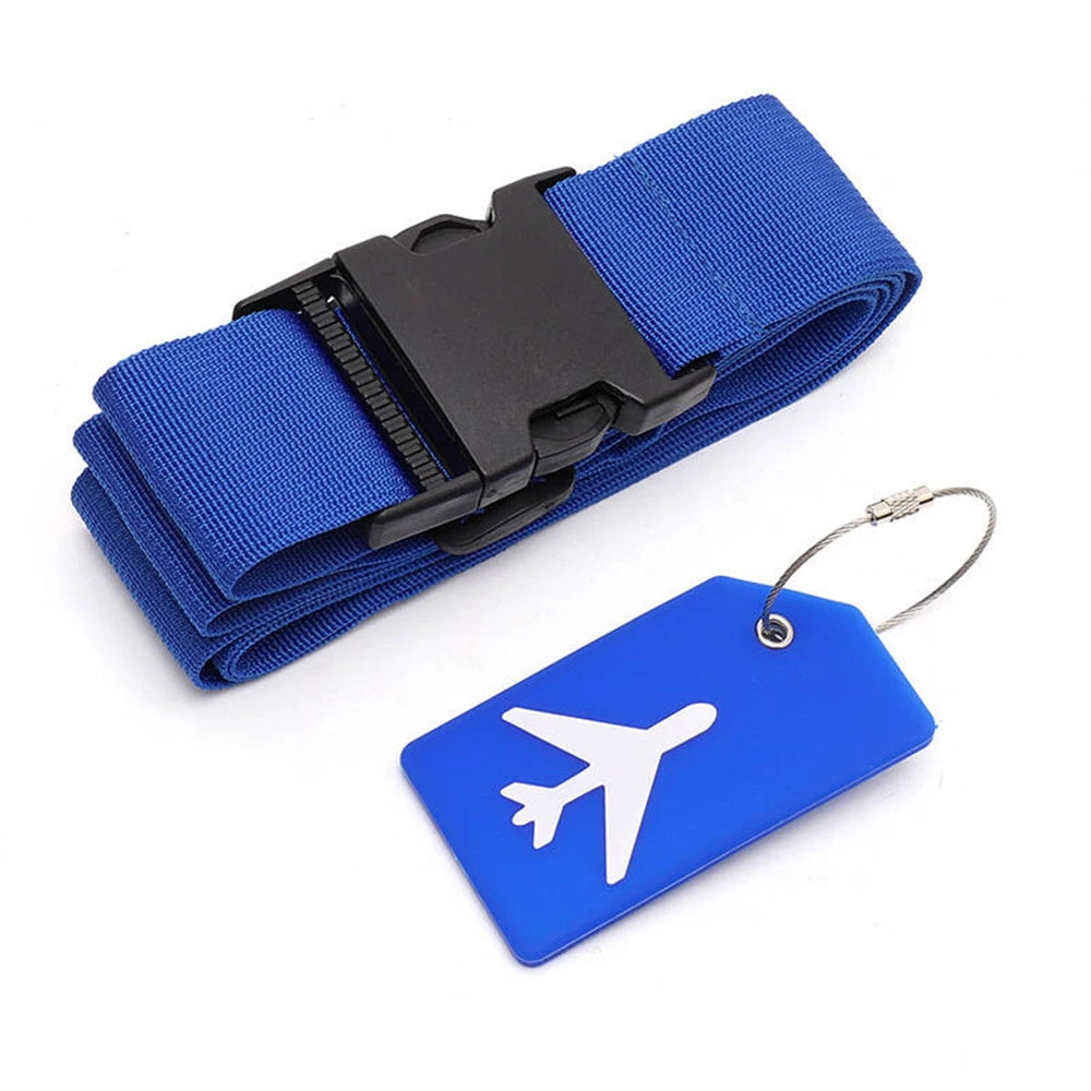 Luggage Strap Set with Luggage Tag Multiple Colors of Luggage Straps Suitable for Various Types of Luggage Suitable for Travel