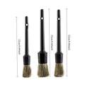 3PCS Soft Bristle Car Detailing Brush Set Auto Tire Wheel Wash Cleaning Kit Exterior Accessories for Vehicle Maintenance