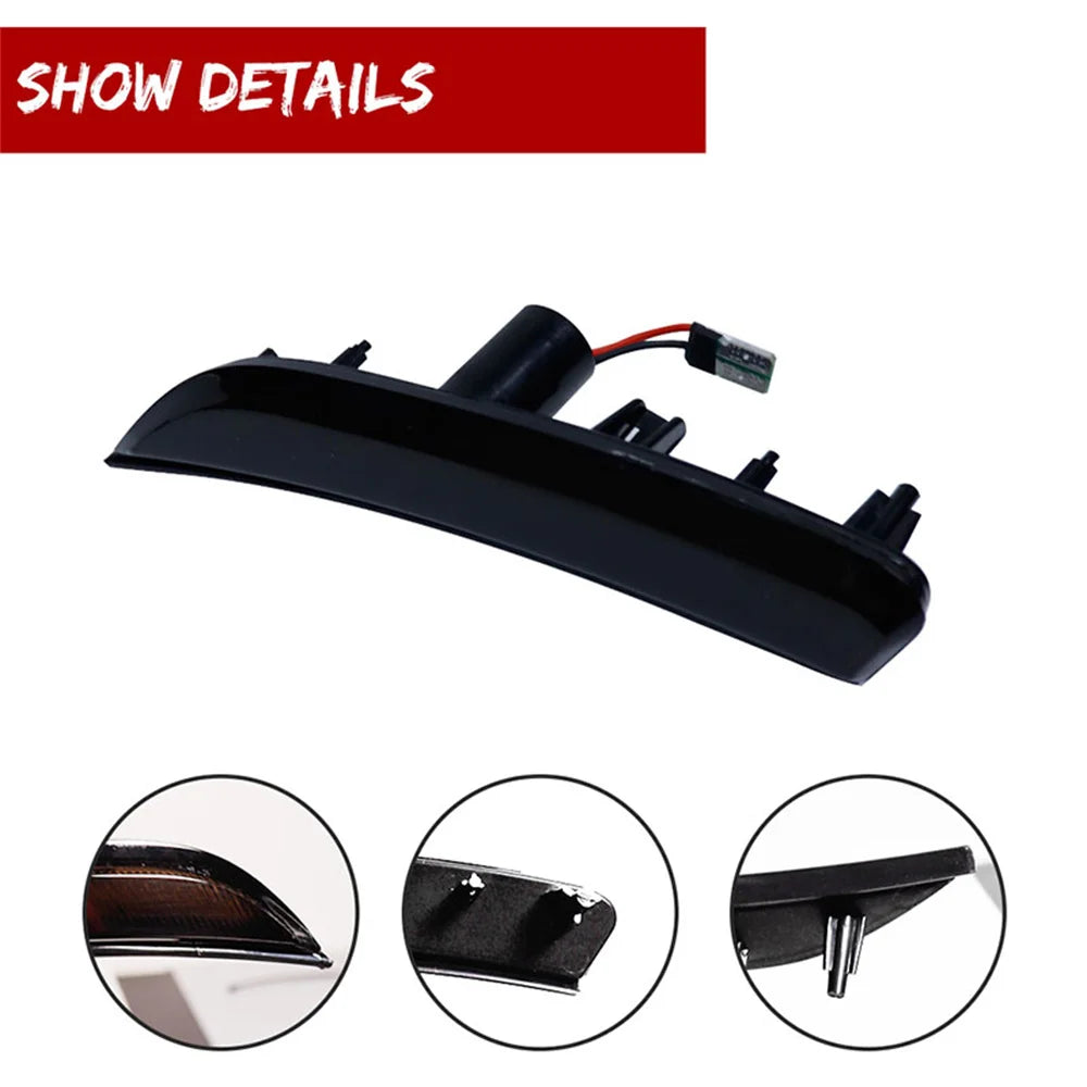 For Chrysler 200 2015 2016 2017 Car Front Bumper Side Marker Indicator LED Lights Turn Signal Lights Parking/Driving Lights 12V