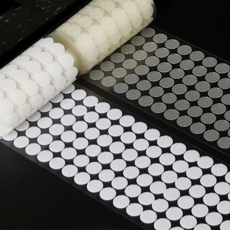10-30mm Self Adhesive Sticky Dots Strong Glue Magic Sticker Disc Transparent White Round Belcro Adhesivo Hook and Loop Tape