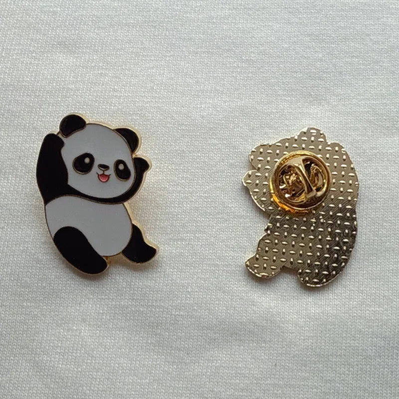 6pcs Cartoon China Panda Badge Autumn/Winter Clothing Accessories Brooch Men's and Women's Backpack Decoration Gift