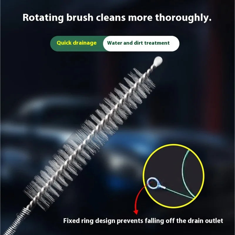 3m/5m Hole Clog Brush Long Hoses Cleaning Tool Drain Pipe Cleaner Car Drain Dredge Cleaning Brush Auto Sunroof Drain