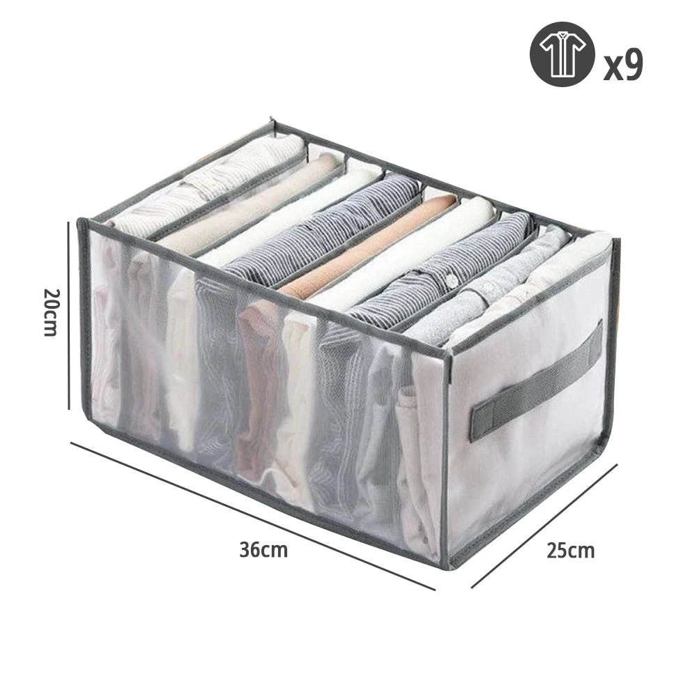 Pants T-Shirt Storage Box With Handle Closet Organizers and Storage for Clothing Jeans Closet Separator Box Home Storage Supplie