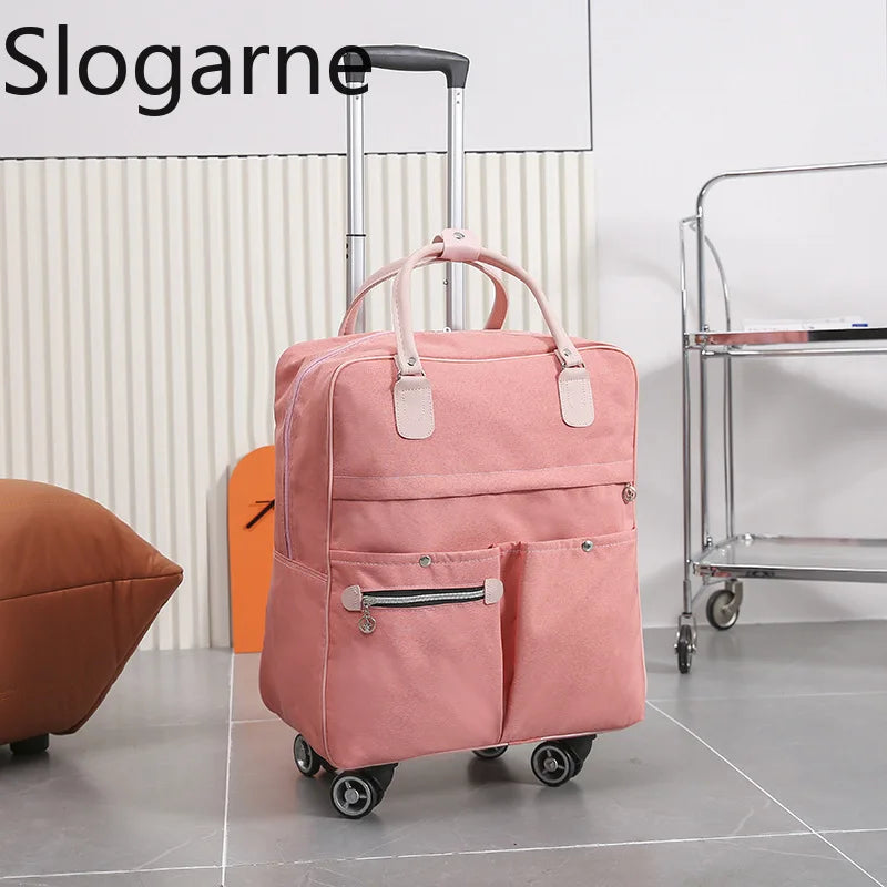 Trolley Travel Bag Universal Wheel Luggage Bag Convenient Boarding Bag Waterproof Travel Duffels Handbag Unisex Rolling Suitcase