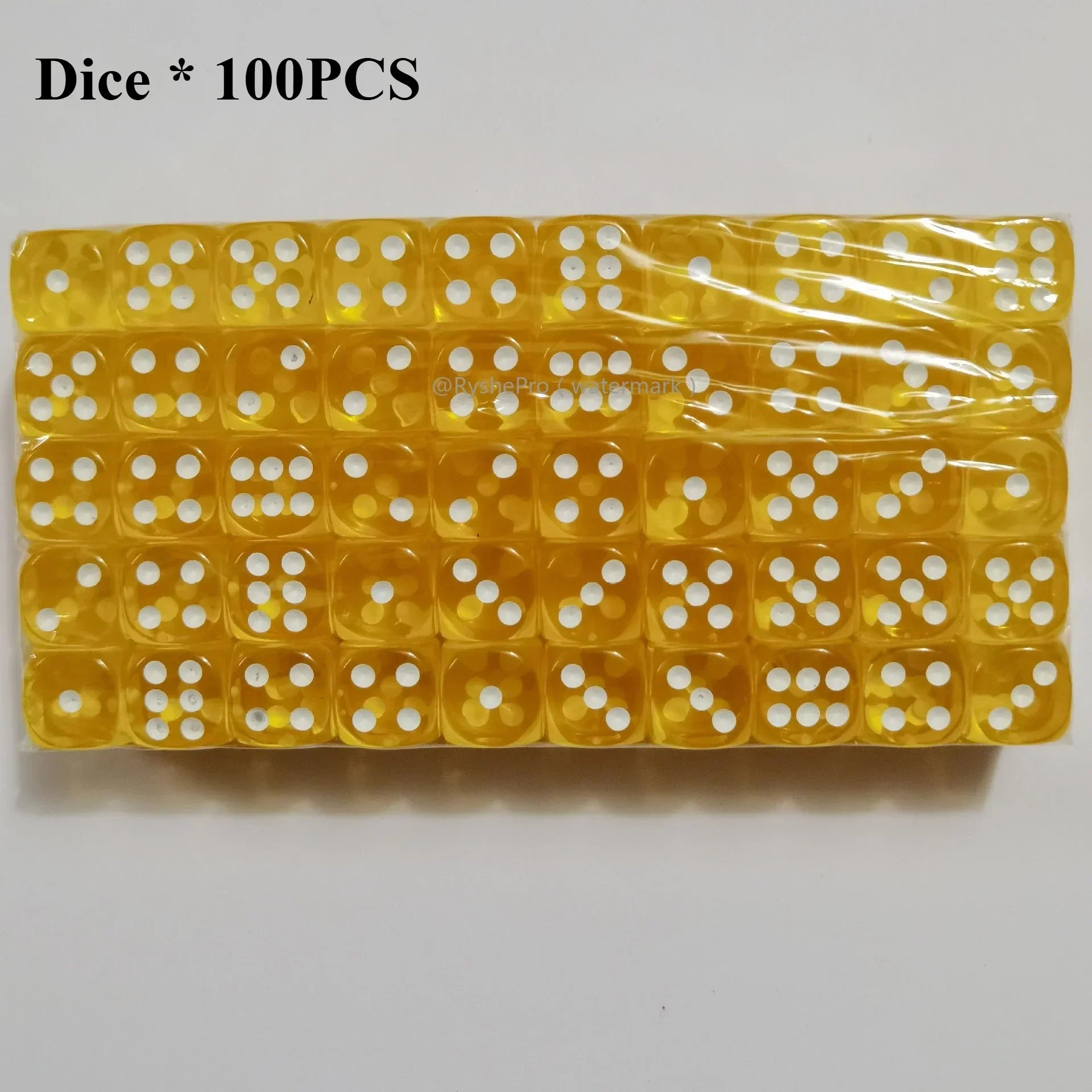 100 Pieces Colored Dices 14mm 6 Sided with Acrylic Material Standard Game Dice Set for Board Games Parties Classroom Math Dice