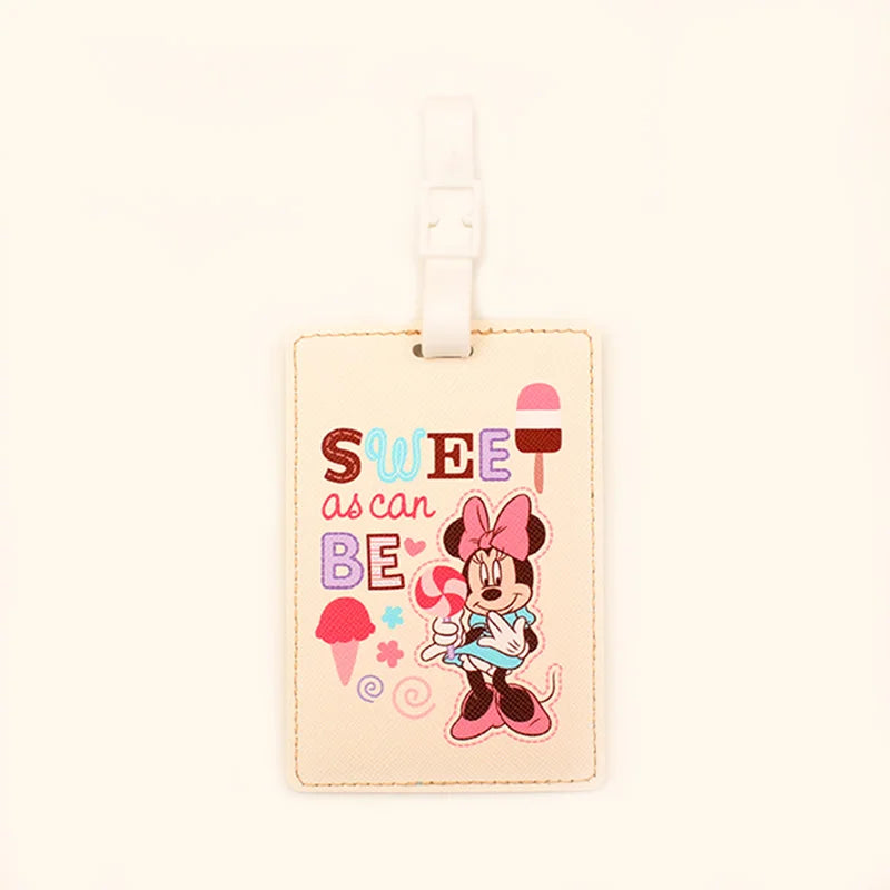 Cute Disney Dumbo Travel Accessories Luggage Tag PU Suitcase ID Addres Holder Baggage Boarding Tag Portable Label