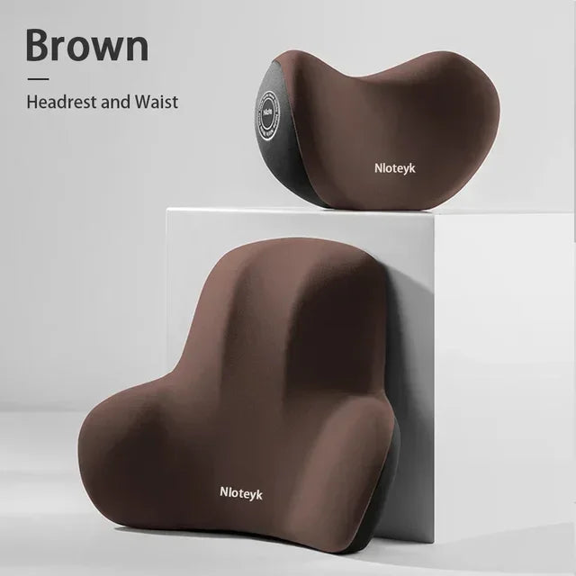 The New Memory Foam Car Neck Pillow Protects the Lumbar Back, Supports the Breathable Headrest, Relieves Pressure