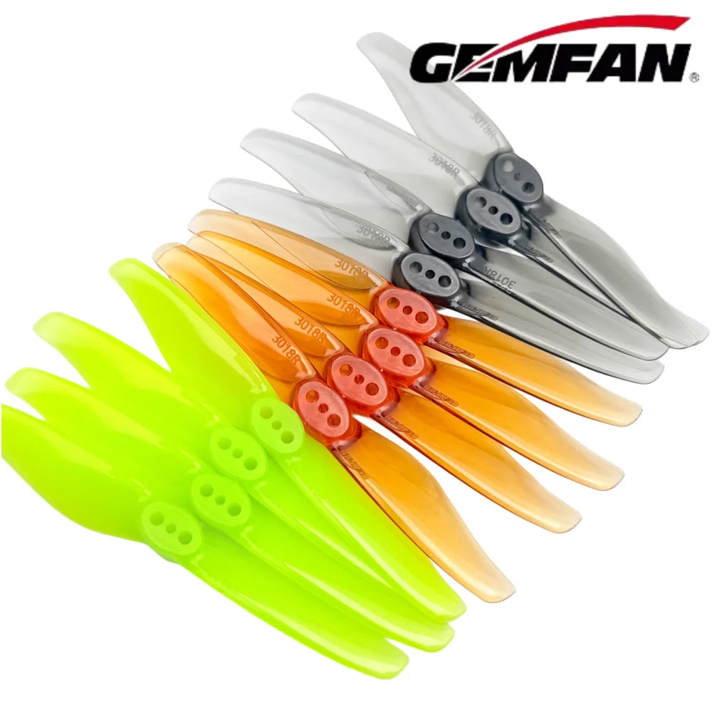 4Pairs Gemfan Hurricane 3018 1.5mm 3x1.8 3 Inch 2-Blade RC Propeller Drone Quadcopter FPV Racing DIY Accessories Spare Parts
