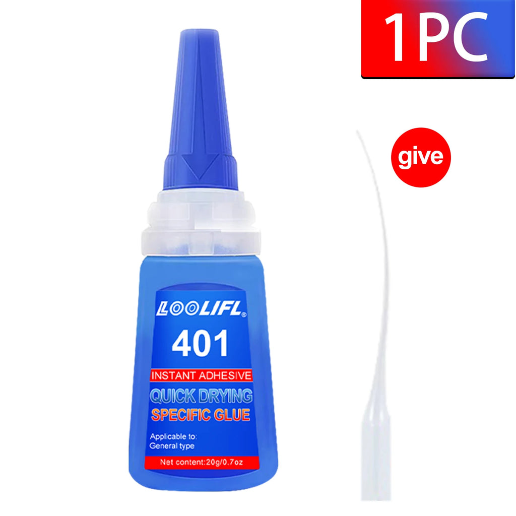 LOOLIFL401 Multi-Purpose Super Glue Cyanoacrylate Adhesive 20g Instant Fast Adhesive Rubber Wood Glass Stronger All Bonding Glue