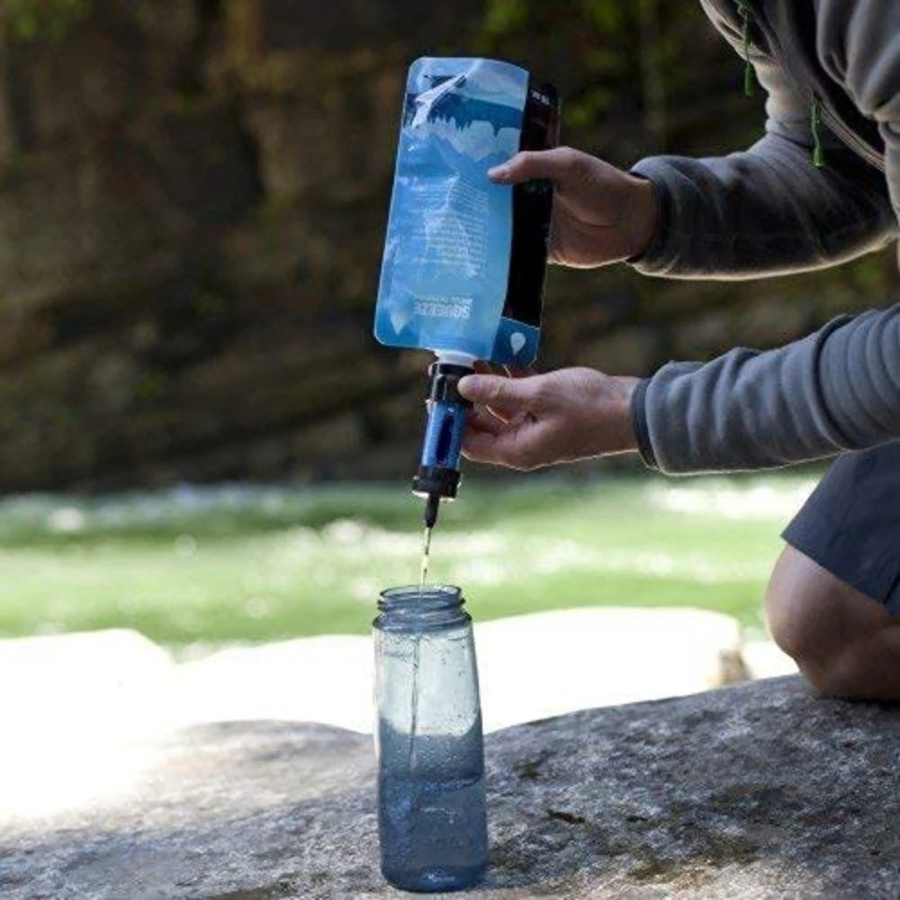 Outdoor Water Filter Straw Water Filtration System Emergency Water Drinking Purifier Sucker Travel Camping Hiking Survival Tools