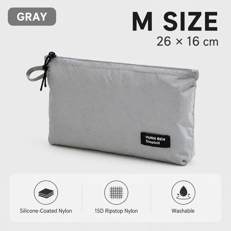 Ultralight Waterproof Travel Storage Bag Silicone Coated Nylon Organizer Pouch Clip On Camping Hiking Backpack Gear Packing Bag
