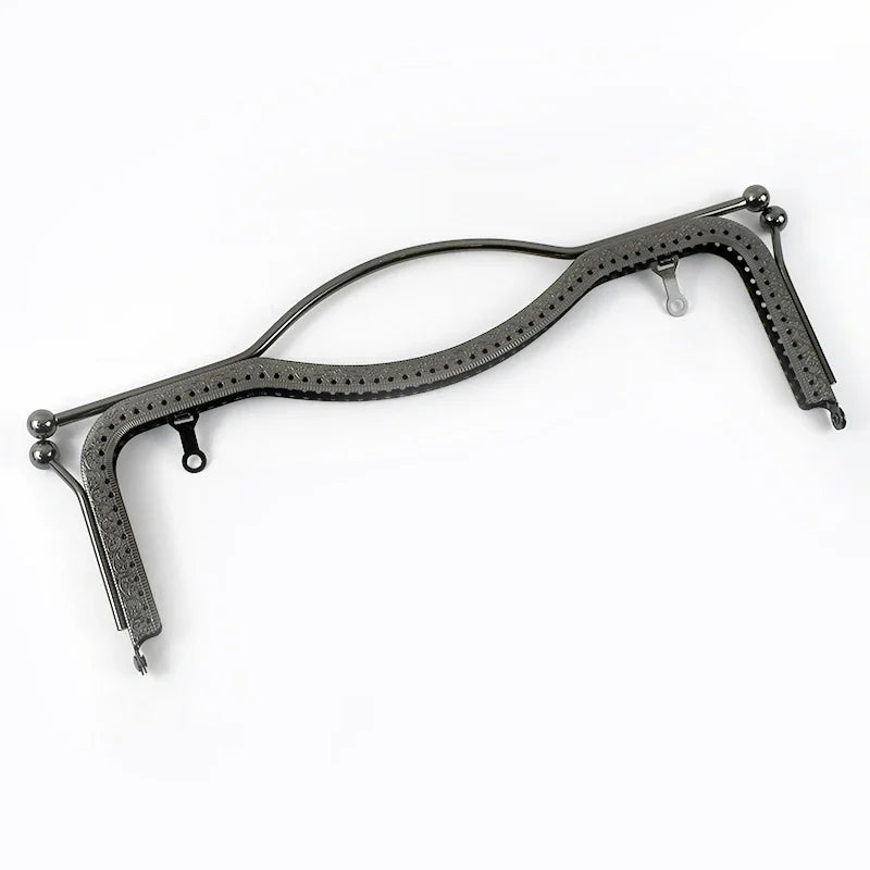 1/2Pcs Deepeel 20.5/27cm Metal Wallet Frame Embossed Hand Pull Parts Purse Bag Handle Kiss Clasp Lock DIY Hardware Accessories