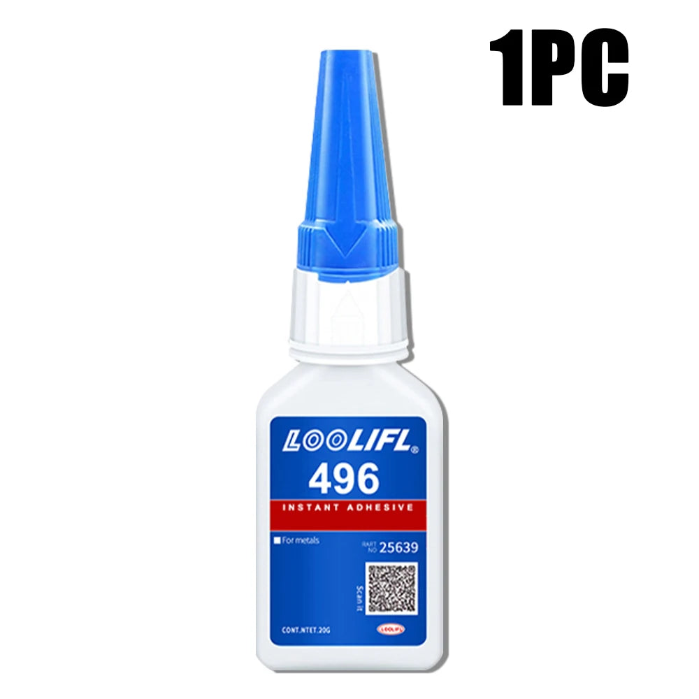 Loolifl Instant Adhesive Industrial Super Glue Quick Dry Strong Bond for Metal Plastic Rubber Wood Ceramic Universal Repair Glue